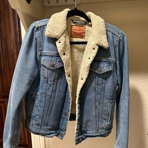 Levis denim sherpa jacket